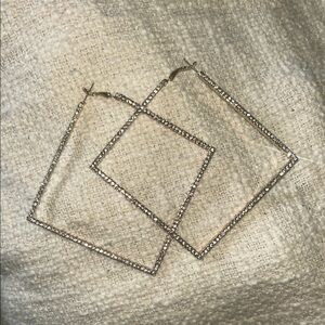 Elegant Gold Square Hoop Earrings